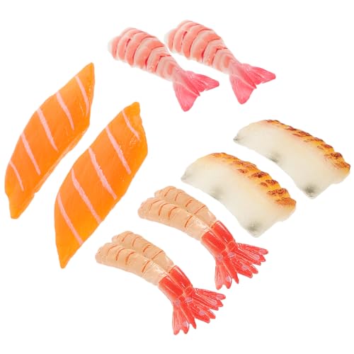 Vaguelly 8 Stück Teiliges Künstliche Sushi Modelle Realistische Scheiben für Fotografie und Dekoration Lebensnahe Nachbildung für Hochzeits und Partydisplays von Vaguelly