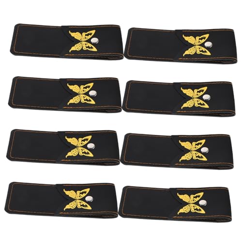 Vaguelly 8 Stück Teiliges Leder Messerscheide mit Druckknopfverschluss Faltbare Aufbewahrungstasche für Butterfly Klappmesser Leichte Cosplay Accessoires für Bühne Anime und Outdoor Vaguelly 8 Stück Teiliges Leder Messerscheide mit Druckknopfverschluss Faltbare Aufbewahrungstasche für Butterfly Klappmesser Leichte Cosplay Accessoires für Bühne Anime und Outdoor von Vaguelly