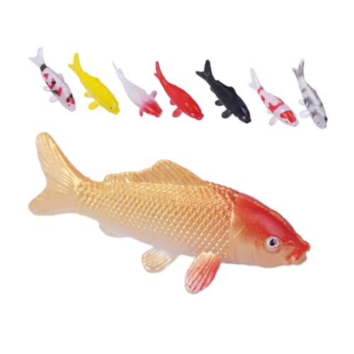 Vaguelly 8stücke Miniatur-goldfischfiguren Aus PVC Aquariumdekor Puppenhaus-Ornamente Kleine Fische Für Bonsais Landschaftsbau DIY-projekte Realistische Dekorationen Für Fischtanks Und von Vaguelly