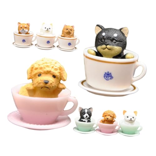 Vaguelly 8 Stück Teiliges Miniatur Hund und Katze Figuren mit Realistischer Detailgestaltung Niedliche Tierornamente im Becher als Puppenhaus Dekoration Tortendeko und Mikro-landschaft Vaguelly 8 Stück Teiliges Miniatur Hund und Katze Figuren mit Realistischer Detailgestaltung Niedliche Tierornamente im Becher als Puppenhaus Dekoration Tortendeko und Mikro-landschaft von Vaguelly