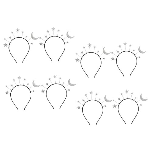 Vaguelly 8 Stück Teiliges Stern Mond Stirnband für Modisches Haaraccessoire für Mädchen Zartes Haarband mit Funkelndem Design für Partys und Alltag von Vaguelly