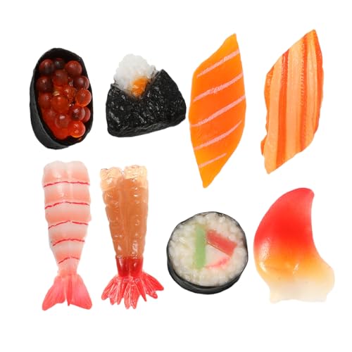 Vaguelly 8 Stück Teiliges Sushi Modell Realistische Onigiri Simulation Lebensechte Japanische Requisiten aus Langlebigem PVC für Küchen Wohn und Schaufensterdekoration Vaguelly 8 Stück Teiliges Sushi Modell Realistische Onigiri Simulation Lebensechte Japanische Requisiten aus Langlebigem PVC für Küchen Wohn und Schaufensterdekoration von Vaguelly