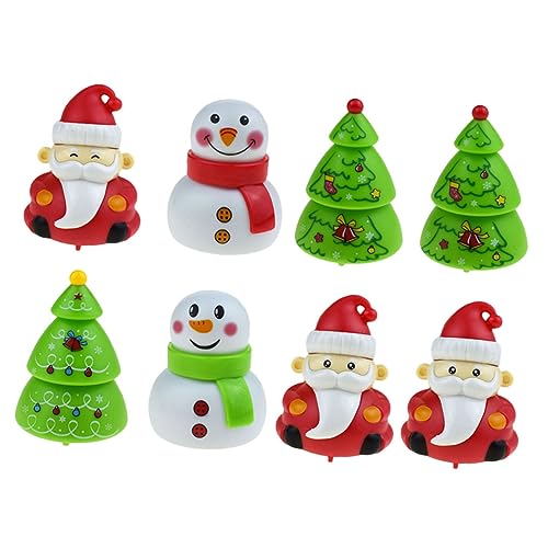 Vaguelly 8 Stück Teiliges Weihnachts Pullback mit Bunten Figuren Leichte Kinderautos als Xmas Tischdeko und Lustige Einfache Handhabung für Kleinkinder für Weihnachtsfeier und Kindergarten von Vaguelly