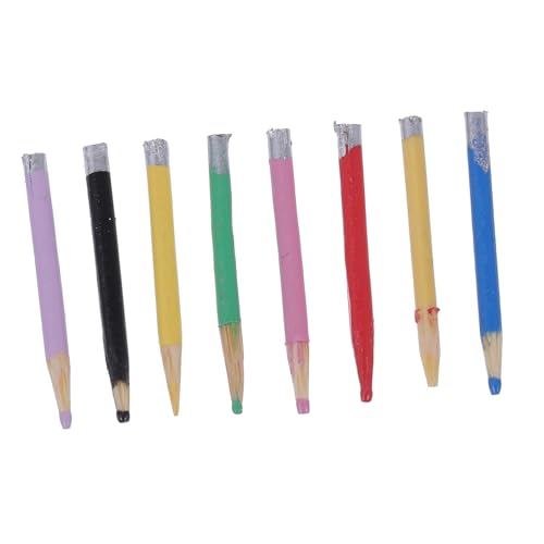 Vaguelly 112 Miniatur Bleistift Set 8 Stück Bunte Bleistifte Für Puppenhaus Puppenhaus Kit von Vaguelly