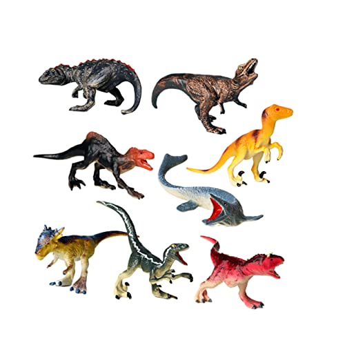 Vaguelly 8-Teiliges Set Dinosaurier-Dekor Miniatur-Dinosaurier Spielzeuge Dinosaurier-Simulationsmodell Figur Spielzeug für Kinder kinderspielzeug Modelle künstlicher Dinosaurier fest Tier von Vaguelly