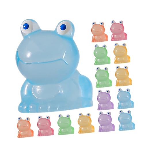 Vaguelly 80 Stück Mikro Landschaftsornament Fee Mini Frösche Outdoor Schwamm Plüschhalter Puppen Kaninchen Aquarium Tierfiguren Winzige Tiermodelle Winziger Frosch von Vaguelly