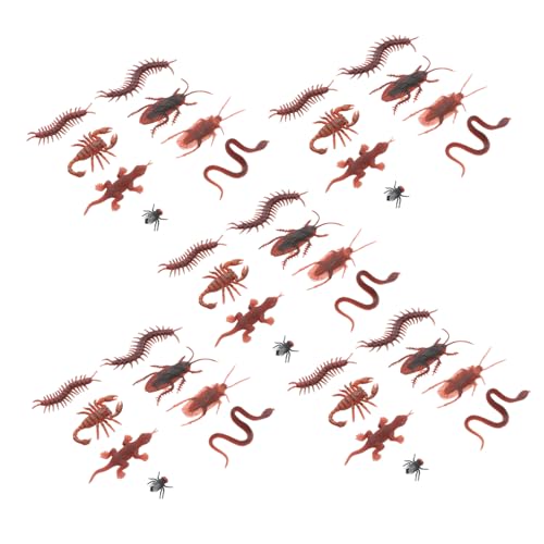 Vaguelly 80 Stück Teiliges Realistisches Plastik Insekten mit Schlangen Kakerlaken Skorpionen Geckos und Fliegen Täuschend Echte Simulation für Halloween Aprilscherz und Kostümpartys Vaguelly 80 Stück Teiliges Realistisches Plastik Insekten mit Schlangen Kakerlaken Skorpionen Geckos und Fliegen Täuschend Echte Simulation für Halloween Aprilscherz und Kostümpartys von Vaguelly