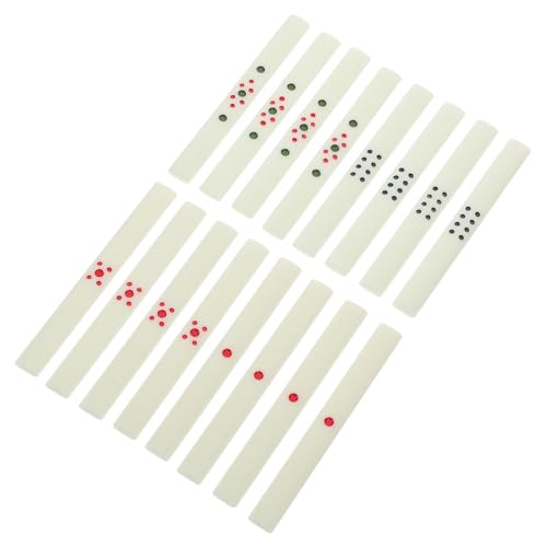 Vaguelly 88St Chip-Stick Zubehör für Aufbewahrungswerkzeuge Spezielle Aufkleber Punkt-Billard Mahjong-Chips Mahjong Zubehör chinesische brettspiele Mahjong-Kartenspiel Plastik Beige von Vaguelly