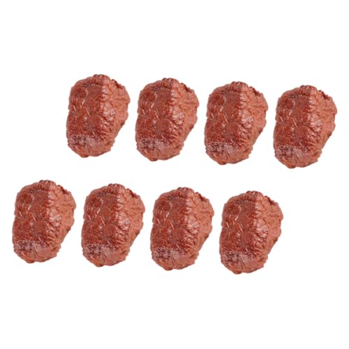 Vaguelly 8St Simulierte Rindernuggets künstliches Fleischmodell Herd erhitzen Kochen Teesiebe fogelschreker mockin gefälschte Lebensmittel realistisch gefälschte Fleischstütze PVC von Vaguelly