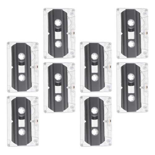 Vaguelly 8St leeres Band Audiokassetten Kassettenmusik Kassettenband leer tragbarer Kassettenrekorder Leere Kassette Musikband Mikrokassettenspieler Plastik Transparent von Vaguelly