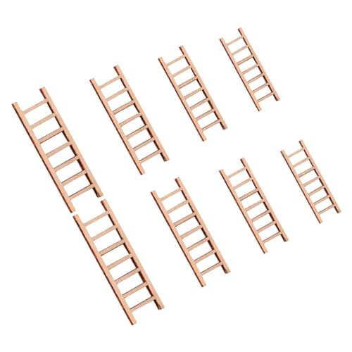 Vaguelly 8 Stück Miniatur Holzleiter Deko für Puppenhaus Realistische Kleiner Schrittleiter für Szenenmodelle Miniaturmöbel für Selbstgemacht Bastelprojekte Vaguelly 8 Stück Miniatur Holzleiter Deko für Puppenhaus Realistische Kleiner Schrittleiter für Szenenmodelle Miniaturmöbel für Selbstgemacht Bastelprojekte von Vaguelly
