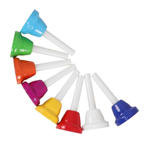 Vaguelly Musikinstrumente für Jungen und Mädchen 8-Noten-handglocken für Kleinkinder Jungen und Mädchen Musikspielzeug Montessori-Glocke Sicheres Metall Lernspielzeug von Vaguelly