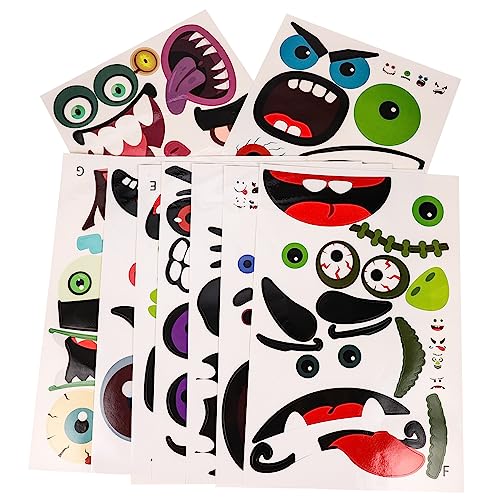 Vaguelly 9 Blätter Kürbis- -Aufkleber Kürbis-Halloween-Aufkleber Halloween-kürbis-Aufkleber Kürbis Handwerk Aufkleber Partygeschenk Lustige Kürbisaufkleber Party Gefälligkeiten von Vaguelly