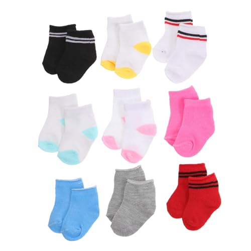 Vaguelly 9 Paare Doll Cotton Socks für Girl Puppen Weiche Mini Baumwollsocken als Action Figure Accessoires für Kleinkinder Cheerleader Design für Kreatives Vaguelly 9 Paare Doll Cotton Socks für Girl Puppen Weiche Mini Baumwollsocken als Action Figure Accessoires für Kleinkinder Cheerleader Design für Kreatives von Vaguelly