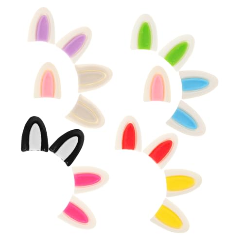 Vaguelly 9 Paare Puppenohrzubehör Hasenohren Hasen-ohrclips Reize Hasen-anhänger Kaninchen-anhänger Katzenanhänger Für Die Schmuckherstellung Ostern Zappeln Armband-anhänger Harz von Vaguelly