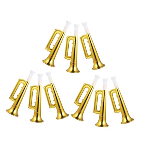 Vaguelly 9 Stück Großer Lautsprecherspielzeug Trompete Kinderspielzeug Trompete Krachmacher für Party Fußball-Blowout-Krachmacher Spiel Horn jubelnde Trompeten Plastik Golden Vaguelly 9 Stück Großer Lautsprecherspielzeug Trompete Kinderspielzeug Trompete Krachmacher für Party Fußball-Blowout-Krachmacher Spiel Horn jubelnde Trompeten Plastik Golden von Vaguelly
