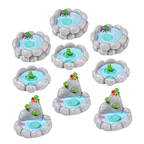 Vaguelly 9 Stück Miniatur Teich Deko Resin Figuren für Garten Mikrolandschaft Bezaubernde Mini Ornamente für Feengarten und Desktop Dekoration Vaguelly 9 Stück Miniatur Teich Deko Resin Figuren für Garten Mikrolandschaft Bezaubernde Mini Ornamente für Feengarten und Desktop Dekoration von Vaguelly