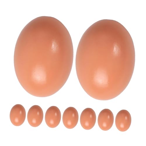 Vaguelly 9 Stück Teiliges aus Künstlichen Holzeiern zum Bemalen Realistische Dekoration für Ostern und Hühnertraining Vielseitig Einsetzbar für DIY Projekte und Bastelarbeiten von Vaguelly