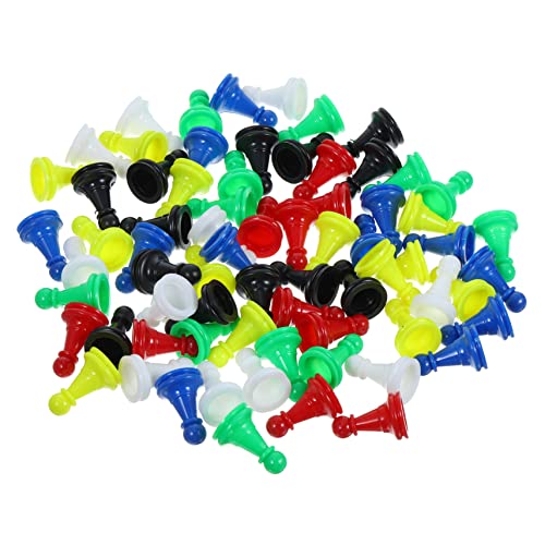 Vaguelly Schachspielfiguren Für Jungen Und Mädchen 96-teiliges Kunststoff-Set Schachfiguren-Set Lernspielzeug Zufällige Auswahl von Vaguelly