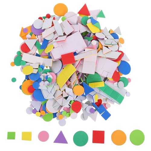 Vaguelly 960 Stück geometrische Schaumstoff-Aufkleber: Bastel-Flicken aus Eva-Schwamm für Jungen und Mädchen, Selbstklebende Formen für Sammelalben, Grußkarten, Klassenzimmer-Dekoration Vaguelly 960 Stück geometrische Schaumstoff-Aufkleber: Bastel-Flicken aus Eva-Schwamm für Jungen und Mädchen, Selbstklebende Formen für Sammelalben, Grußkarten, Klassenzimmer-Dekoration von Vaguelly