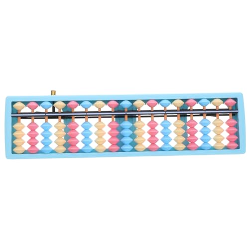 Vaguelly Abakus für Perlen Abakus-Tool Abakus mit 17 Säulen gehirn Training Number Beads Compute Stick Werkzeug Mathe-Lern-Abakus tragbarer Abakus aus Kunststoff Abs Sky-Blue von Vaguelly