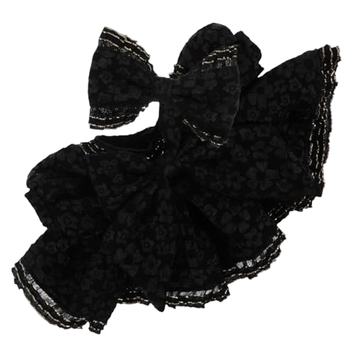 Vaguelly Abendkleid geburtstagskleid Festliche Puppenkleidung Plüsch Puppen Outfit Kuschelkleid für Puppen Puppenmode Minikleidung für Puppe Puppen-Minikleidung Stoff Black von Vaguelly