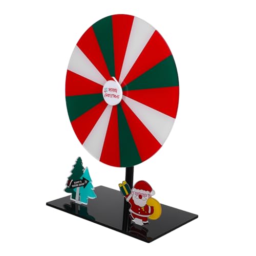 Vaguelly Acryl-Preis-drehspiel für Weihnachtsfeiern Transparentes drehbares Preisrad Drehbarer Party-Tisch für Interaktive Spiele Kompakte Tischspiel für Raffles von Vaguelly