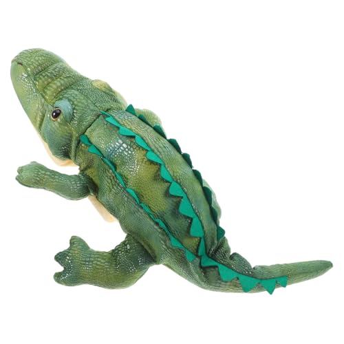 Vaguelly Alligator Handpuppe für Interaktive Stofftier Handpuppe mit Beweglichem Mund für Geschichtenerzählen und Rollenspiele Fördert die Sprachentwicklung und Kreativität von Vaguelly