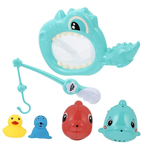 Vaguelly Angler Spielset für Kleinkinder Wasserspritzspielzeug für Badewanne mit Angelrute und Netz für Spaß im Sommer und Fördert die Hand Augen Koordination Zufällige von Vaguelly