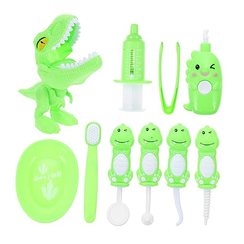 Vaguelly Arztkoffer Dinosaurier Teiliges mit Realistischen Zahnarztwerkzeugen Pädagogisches Rollenspiel für Jungen und Mädchen Fördert Zahngesundheit und Fantasievolles von Vaguelly