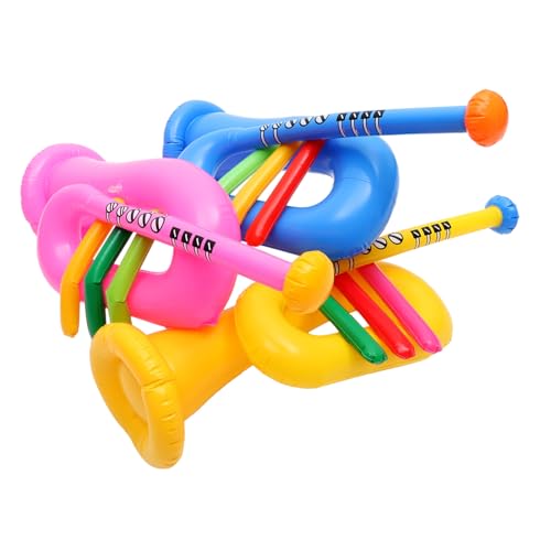 Vaguelly 3 Stück Aufblasbare Musiktrompete Wiederverwendbare Party-Requisiten Lernspielzeug Für Kinder Robustes PVC Für Musikthemen Zufällige Farbe von Vaguelly