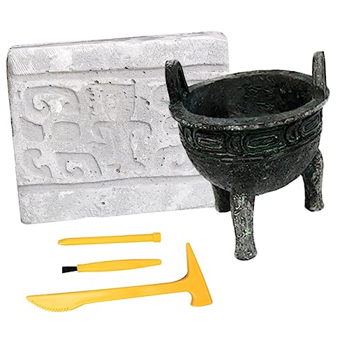 Vaguelly Ausgrabungsset Bronze mit Teiligem Grabungswerkzeug Edukatives Archäologie und Wissenschaftsspielzeug für Kleinkinder zur Motorischer Fähigkeiten und Frühem Lernen von Vaguelly