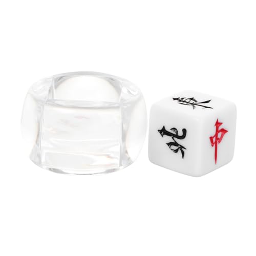 Vaguelly Azimutwürfel Mahjong-Würfel Partygeschenk Würfel Masse große Würfel tragbare Würfel Spiel Würfel kleine Würfel Spiel-Requisiten Würfel für Spiel Würfel für Mahjong Plastik von Vaguelly