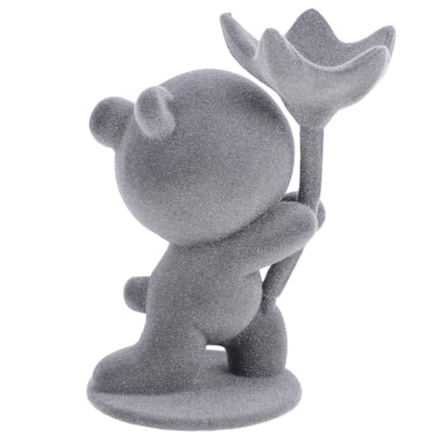 Vaguelly Bärenfigur mit Weichem Flockfinish Dekoration für Schreibtisch oder Schlafzimmer für Valentinstag Geburtstagsgeschenke und Besondere Anlässe ohne Blume Vaguelly Bärenfigur mit Weichem Flockfinish Dekoration für Schreibtisch oder Schlafzimmer für Valentinstag Geburtstagsgeschenke und Besondere Anlässe ohne Blume von Vaguelly