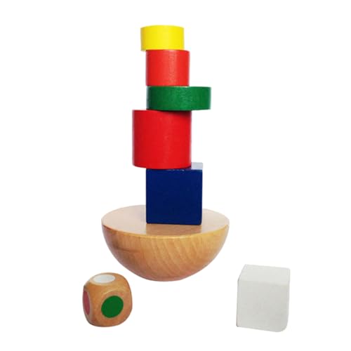 Vaguelly Balancierende Holzspielsteine Stapelspielzeug Für Entwicklungsspielzeug Farben Und Formen Kreatives Spielset Für Interaktive Eltern Junge Mädchen Aktivitäten Mixed von Vaguelly