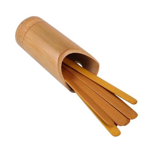 Vaguelly Bambus Stiftbehälter Handgefertigt für Orientalische Wahrsagestäbchen Vielseitiger Sign Drawing Bucket mit Natürlichem Design Stilvoller Aufbewahrungseimer für Kau Chim und von Vaguelly