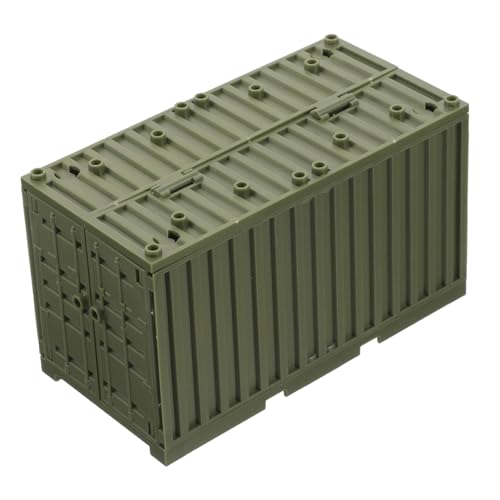 Vaguelly Bausteinzubehör Behälter klein Mini Stielspielzeug Container entwicklung kindliche entwicklung Zubehör-Kit für Militärfiguren Militärbausteine, Kinderspielzeug Plastik Green von Vaguelly