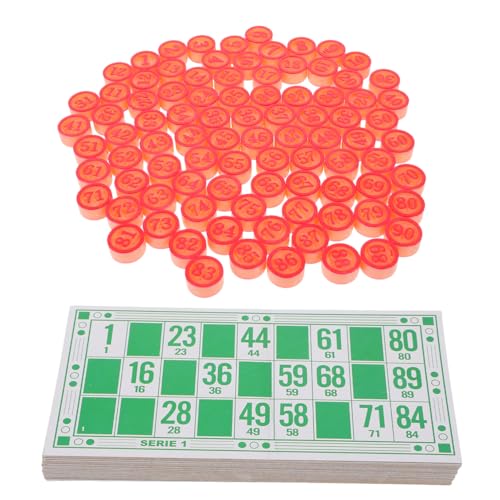 Vaguelly Bingo Spielset mit Zahlenkarten und Schachfiguren Interaktives Familienspiel für Partys und Gesellige Zusammenkünfte für Mathematikunterricht und Bastelprojekte von Vaguelly
