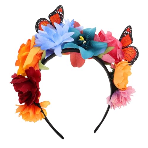 Vaguelly Blumenstirnband mit Realistischen Schmetterlingen Weicher Haarreif für Damen Eleganter Kopfschmuck für Karneval Halloween und Abschlussball Bequemer Sitz Auffälliges Vaguelly Blumenstirnband mit Realistischen Schmetterlingen Weicher Haarreif für Damen Eleganter Kopfschmuck für Karneval Halloween und Abschlussball Bequemer Sitz Auffälliges von Vaguelly