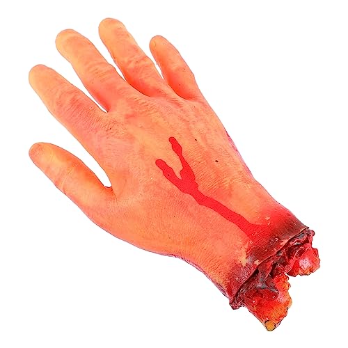 Vaguelly Blutige Hand Requisiten Für Halloween Simulierte Hand Für Gruselige Party Dekoration Kreative Halloween Tricks Perfekte Requisite Für Spukhaus Und Halloween Events von Vaguelly