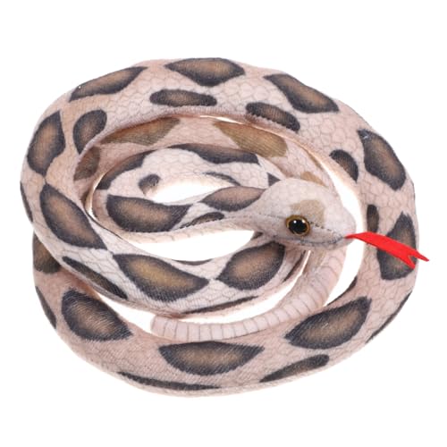 Vaguelly Boa Constrictor Frosch gefälschte Schlangenspielzeuge plüschtier Schlange plüschschlange dekorative Schlangenpuppe Simulationsschlange Streichmodell kurzer Plüsch Brown von Vaguelly