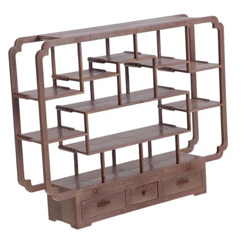 Vaguelly Bogu-Rack-Modell Kinderspielzeug Regal Holzoptik kinderzimmer Holzregal Miniaturmöbel Holzspielzeug Miniatur-Holzmöbel Plastik Brown Vaguelly Bogu-Rack-Modell Kinderspielzeug Regal Holzoptik kinderzimmer Holzregal Miniaturmöbel Holzspielzeug Miniatur-Holzmöbel Plastik Brown von Vaguelly