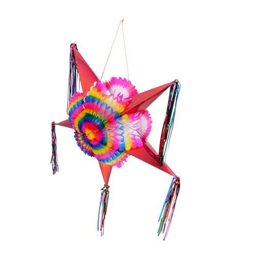 Vaguelly Bunte Latte Art Pinata geburtstagsdeko party dekoration Piñata-Ornament Blickfangende Dekoration Faltbare Dekoration aufdecken Dekorationen Piñata schmücken hängende Piñata Papier von Vaguelly