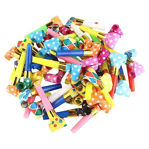 Vaguelly Party-spielzeug Für Jungen Und Mädchen 100 Stück Blasender Drachenpfeife Bunte Party- Für Jungen Und Mädchen Zufällige Farbe von Vaguelly