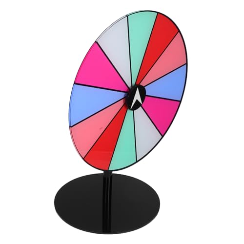 Vaguelly Buntes Party Preisrad mit Stabiler Basis Drehbares Tisch für Hochzeit DIY Spielpreise Mobiles Mehrzweck Drehrad für Karneval Geburtstag und Feier von Vaguelly