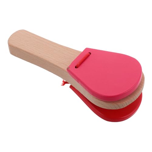Vaguelly Castanets Holz Musikinstrument Langgriff Finger Castanets Baby Castanet Klassenzimmer Percussion Instrument Für Erwachsene Kinder von Vaguelly