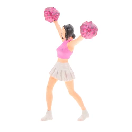 Vaguelly Cheerleading -Modell Cartoon-Lappen Cartoon-handtücher Kleine Puppe Kaninchenhandtücher Puppenmodell Sandtischpuppe Figur Puppe Neugeborene Puppe Harz von Vaguelly