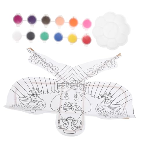 Vaguelly DIY Drachen Bastelset für Blanko Drachen mit Wasserfarben für Kreative Aktivitäten und Partys Geeignet für Anfänger und Hühnerdesign von Vaguelly