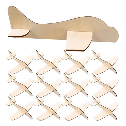 Vaguelly DIY Holzflugzeuge Holzflugzeugspielzeug 24 Stück Unvollendete Holzflugzeuge Malmodelle Leere Holzflugzeuge Zum Basteln Für Kinder Machen Sie Ihr Eigenes 3D-Flugzeug von Vaguelly