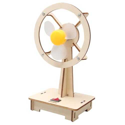 Vaguelly DIY Holzventilator Bausatz Handmontage Lernspielzeug Fördert Kreativität und Hand-Auge-koordination für Wissenschaftliche Entdeckungen und Experimentieren Zufällige von Vaguelly
